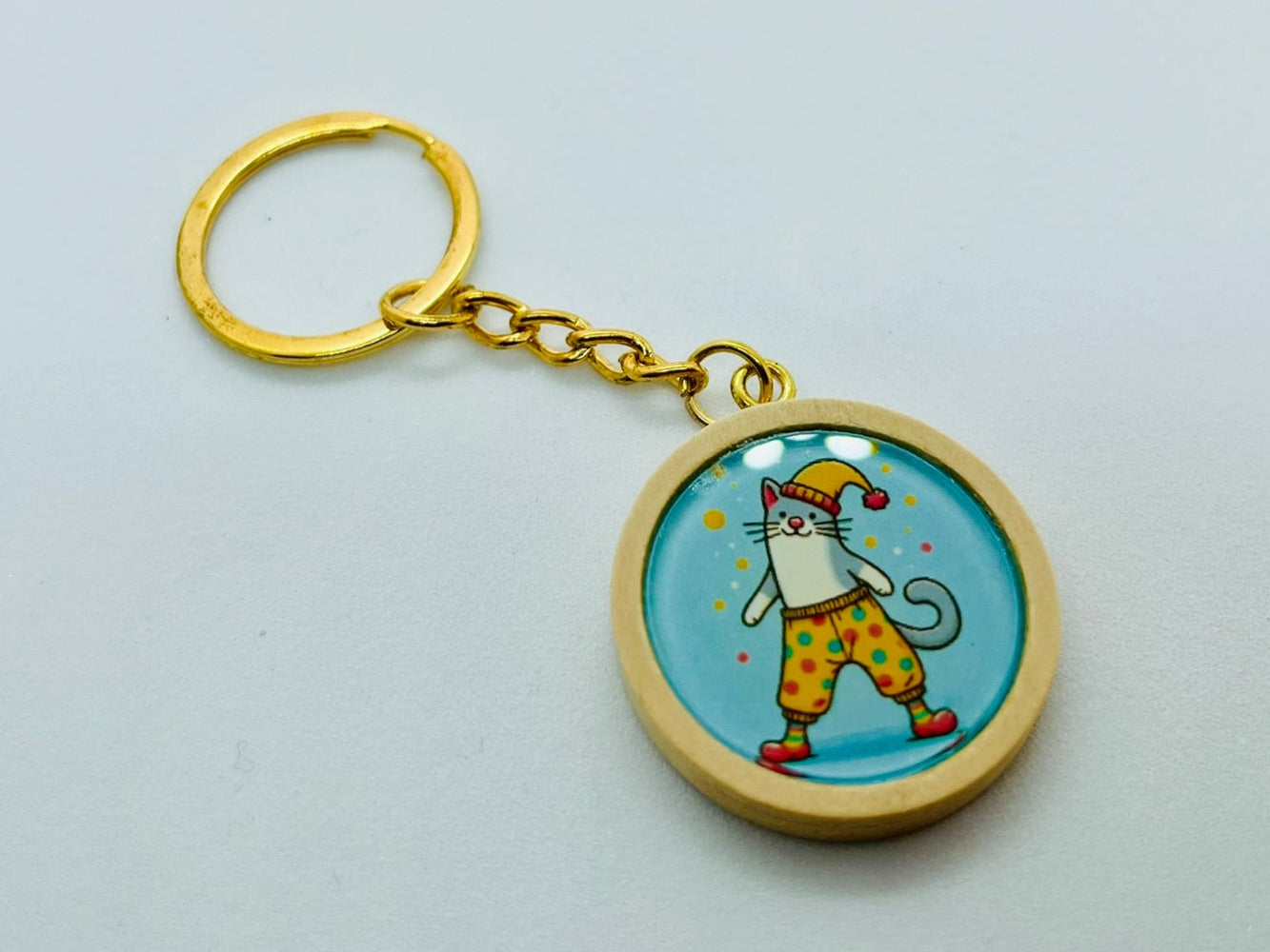 Cat-In-Pants Keyring #2