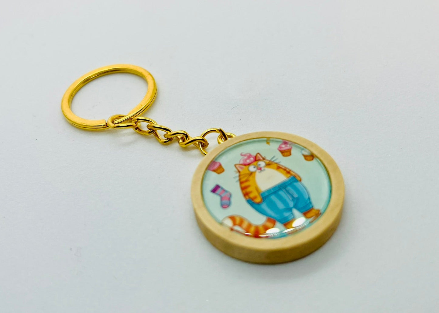 Cat-In-Pants Keyring #3