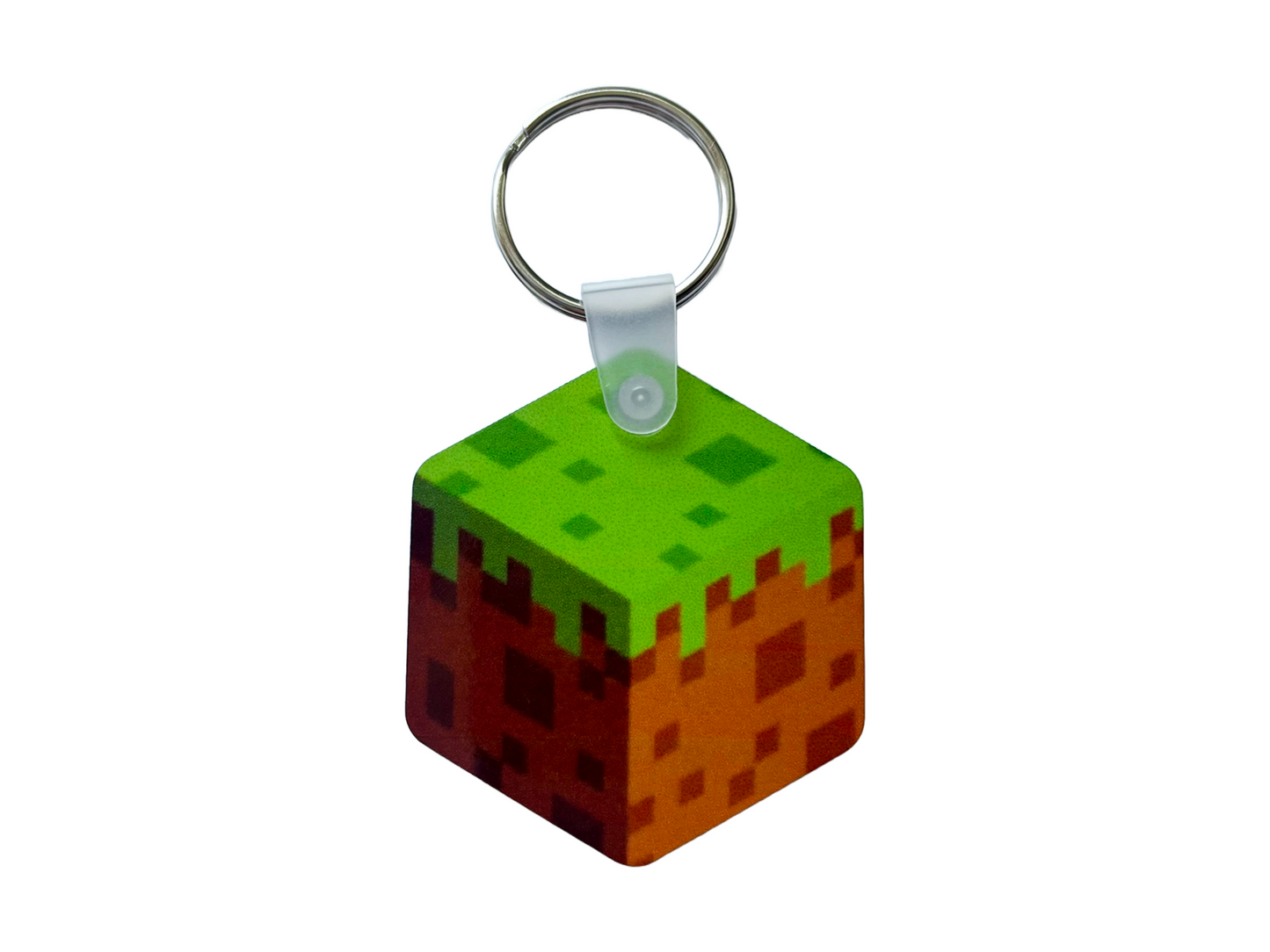 Minecraft - Grass Block Keyring