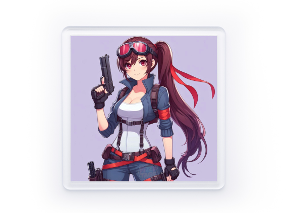 Gun Girl Coaster