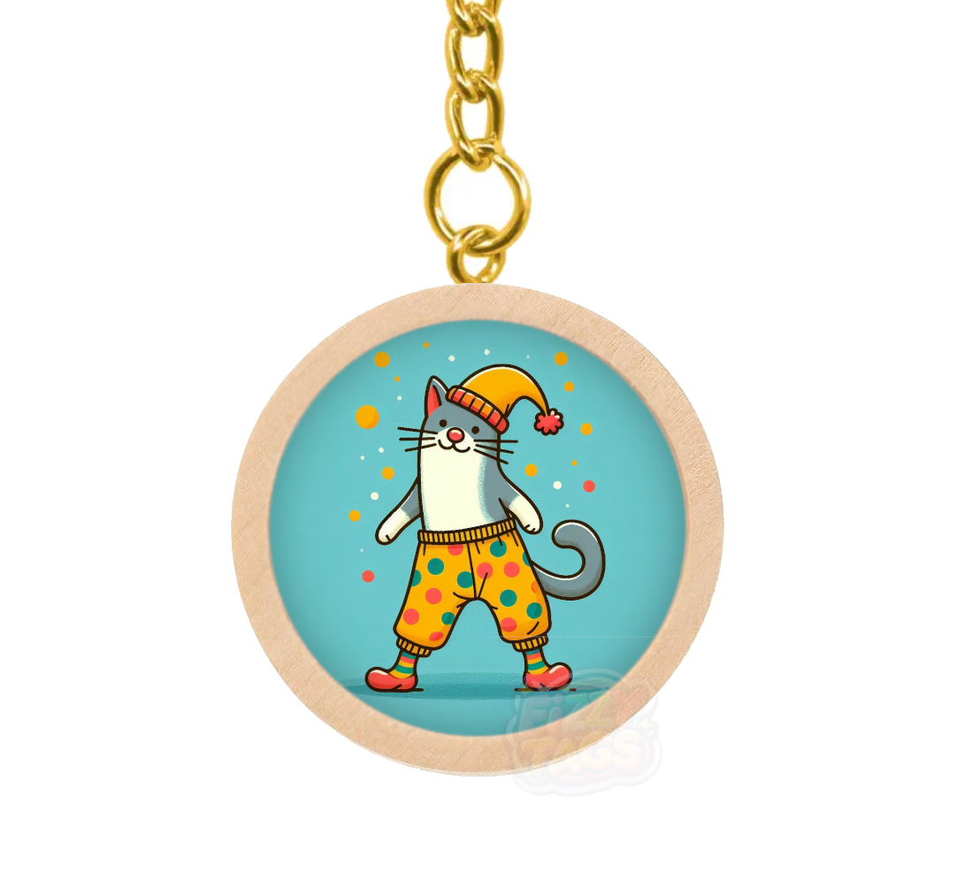 Cat-In-Pants Keyring #2
