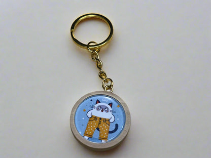 Cat-In-Pants Keyring #1