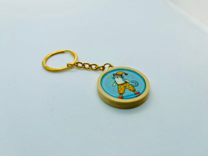 Cat-In-Pants Keyring #2