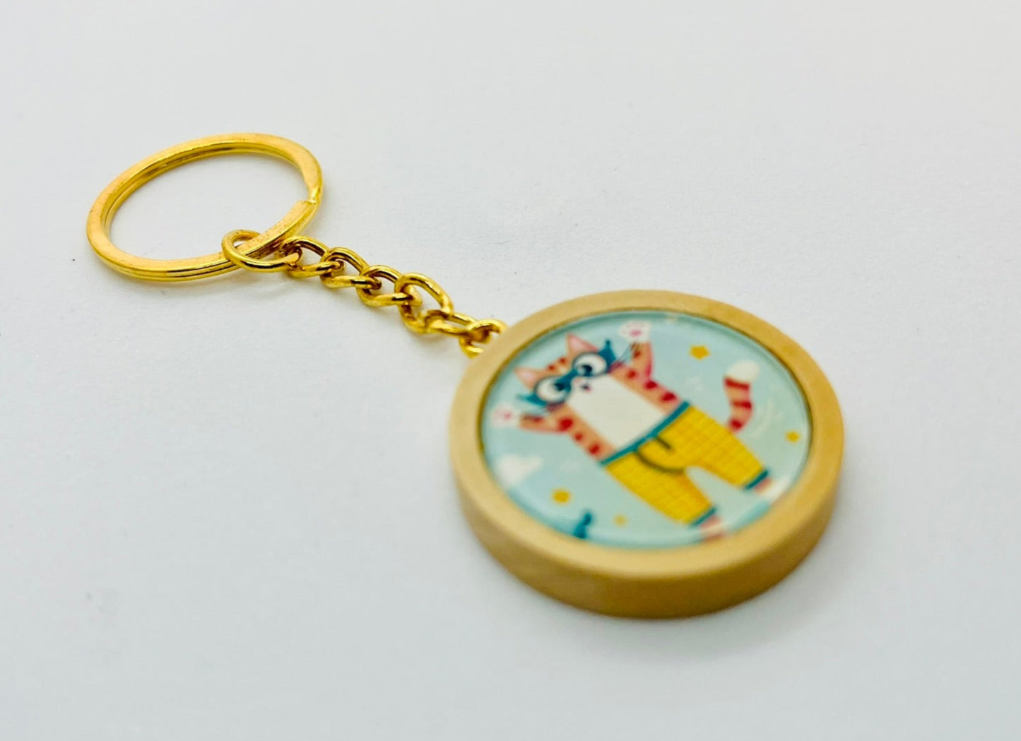 Cat-In-Pants Keyring #4