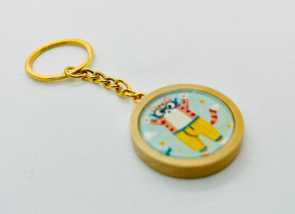 Cat-In-Pants Keyring #4