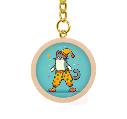 Cat-In-Pants Keyring #2