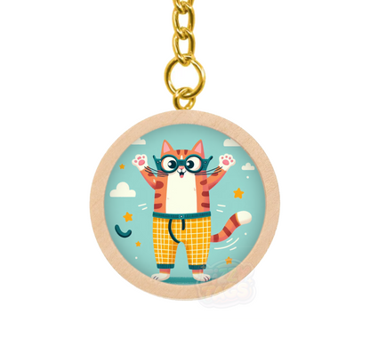 Cat-In-Pants Keyring #4